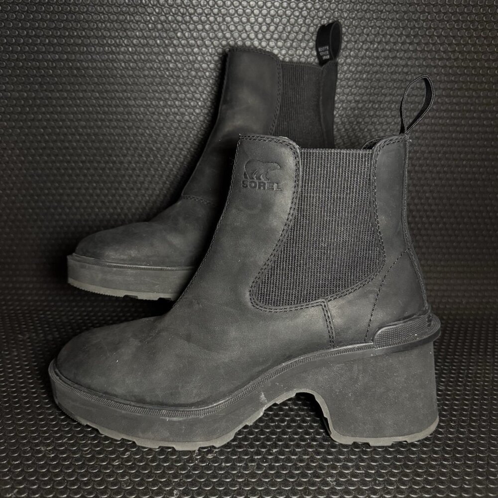 Sorel Black Hi-Line Ankle Boots